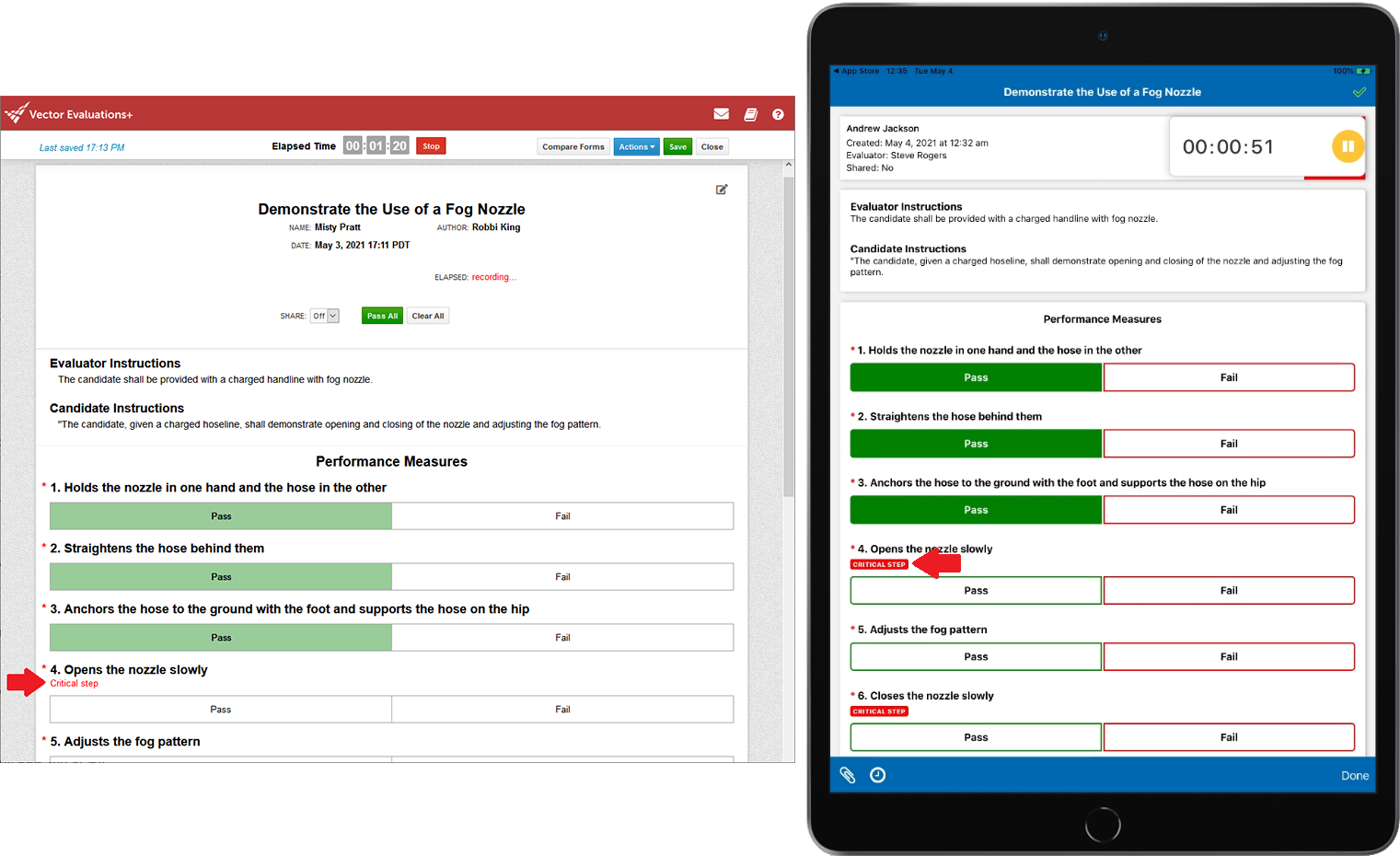 Pass/Fail Question Behavior Setting