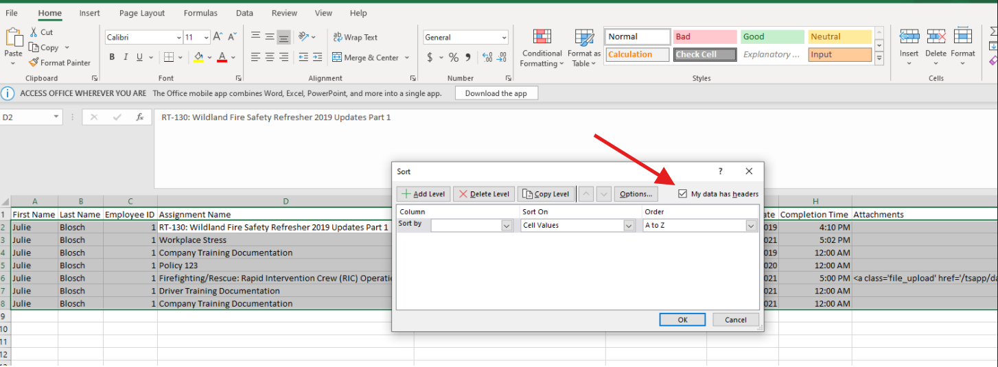 How to Sort Data in a Report