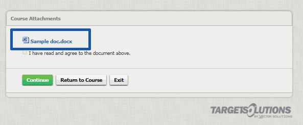 Viewing Course Attachments