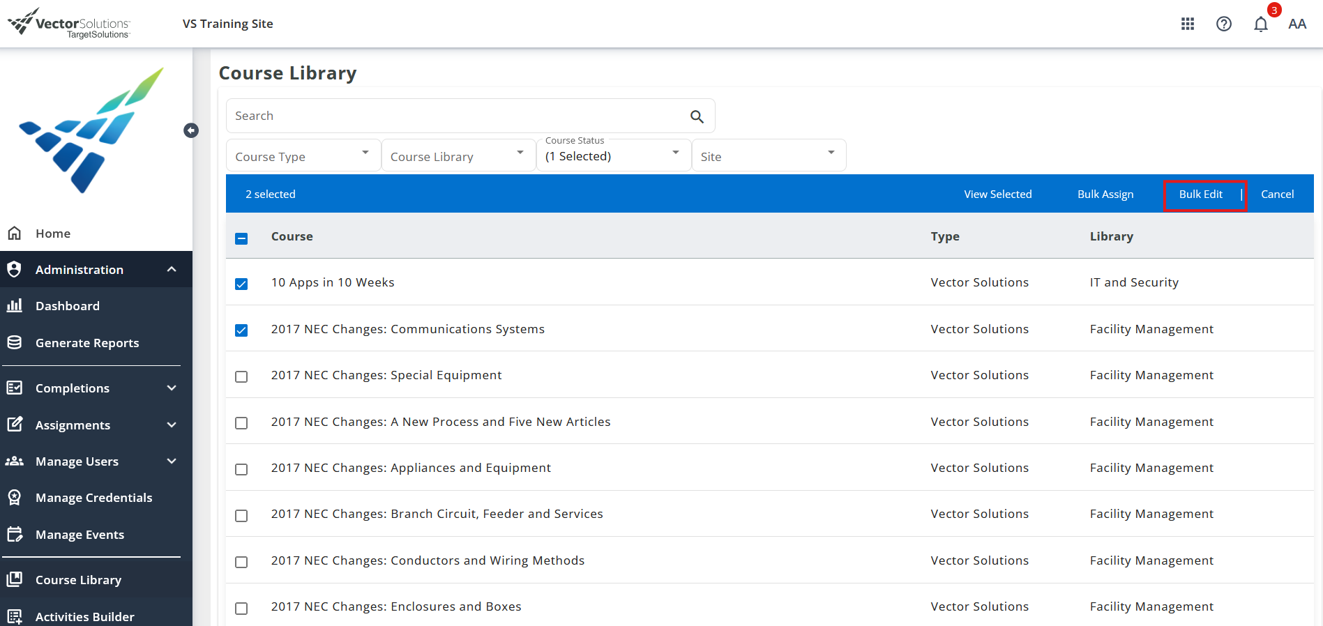 Preview and Assign Courses from the Course Library